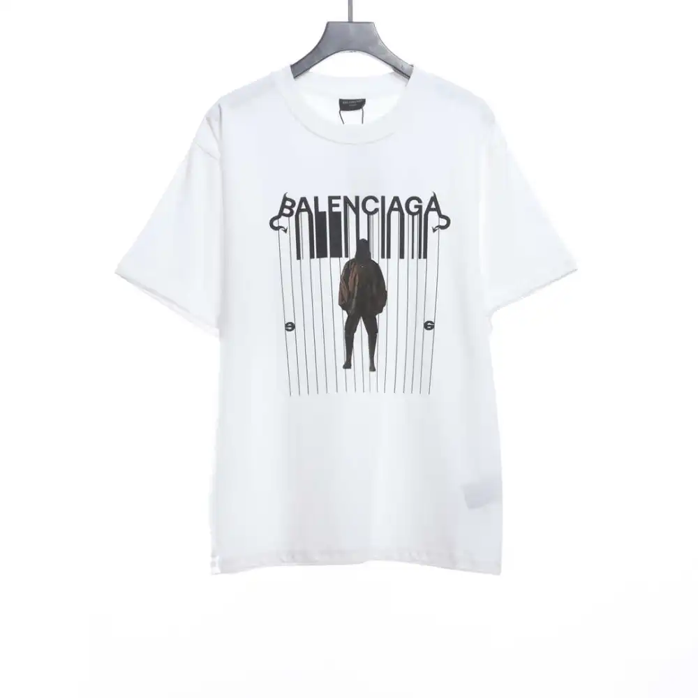 Balenciaga catwalk portrait print T-Shirts 1
