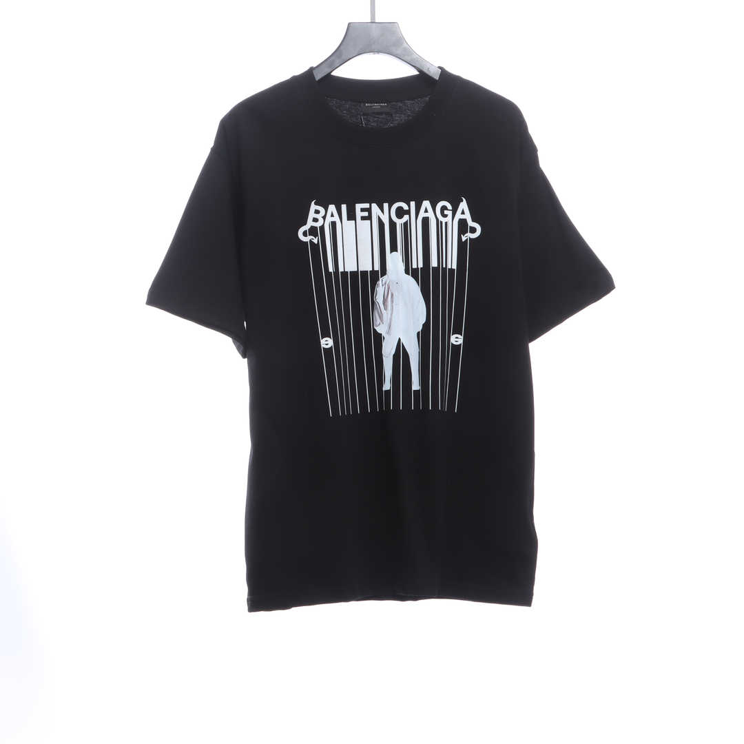 Balenciaga catwalk portrait print T-Shirts 2