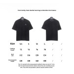  Balenciage chest double hook logo embroidered T-Shirts
