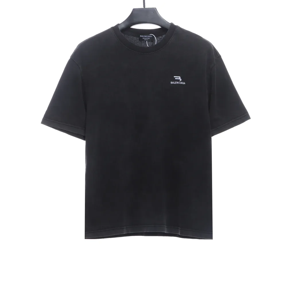 Balenciaga chest double hook logo embroidered T-Shirts