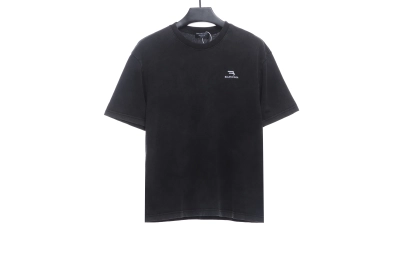 Balenciaga chest double hook logo embroidered T-Shirts 01
