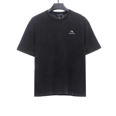 balenciaga chest double hook logo embroidered T-Shirts 01