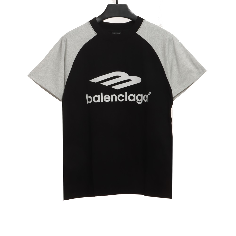  Balenciage Colorblock Logo T-Shirts