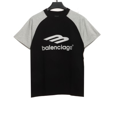 Balenciage Colorblock Logo T-Shirts 01