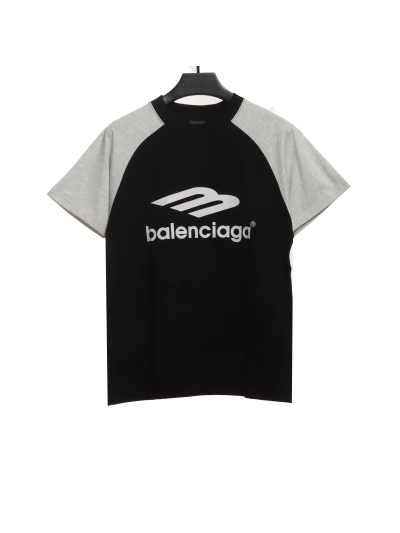 Balenciaga Colorblock Logo T-Shirts 01