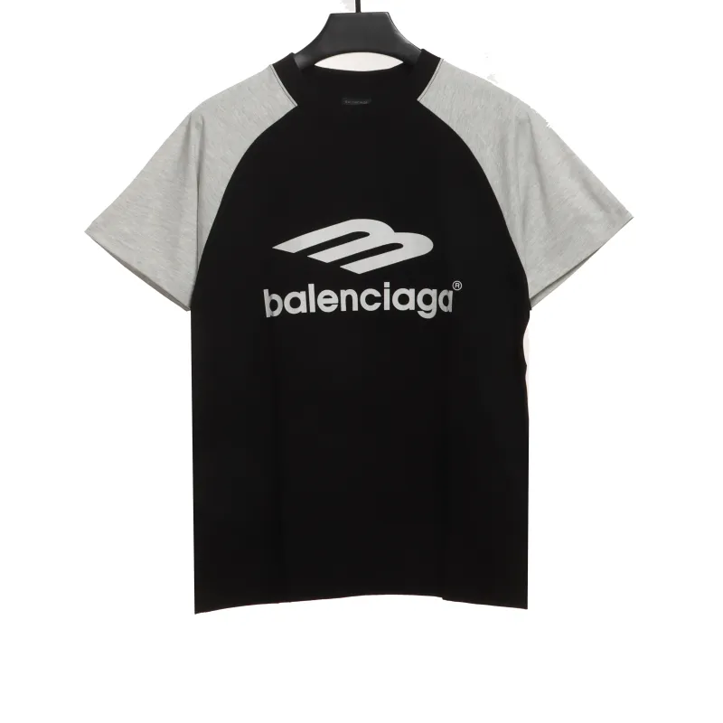  Balenciage Colorblock Logo T-Shirts