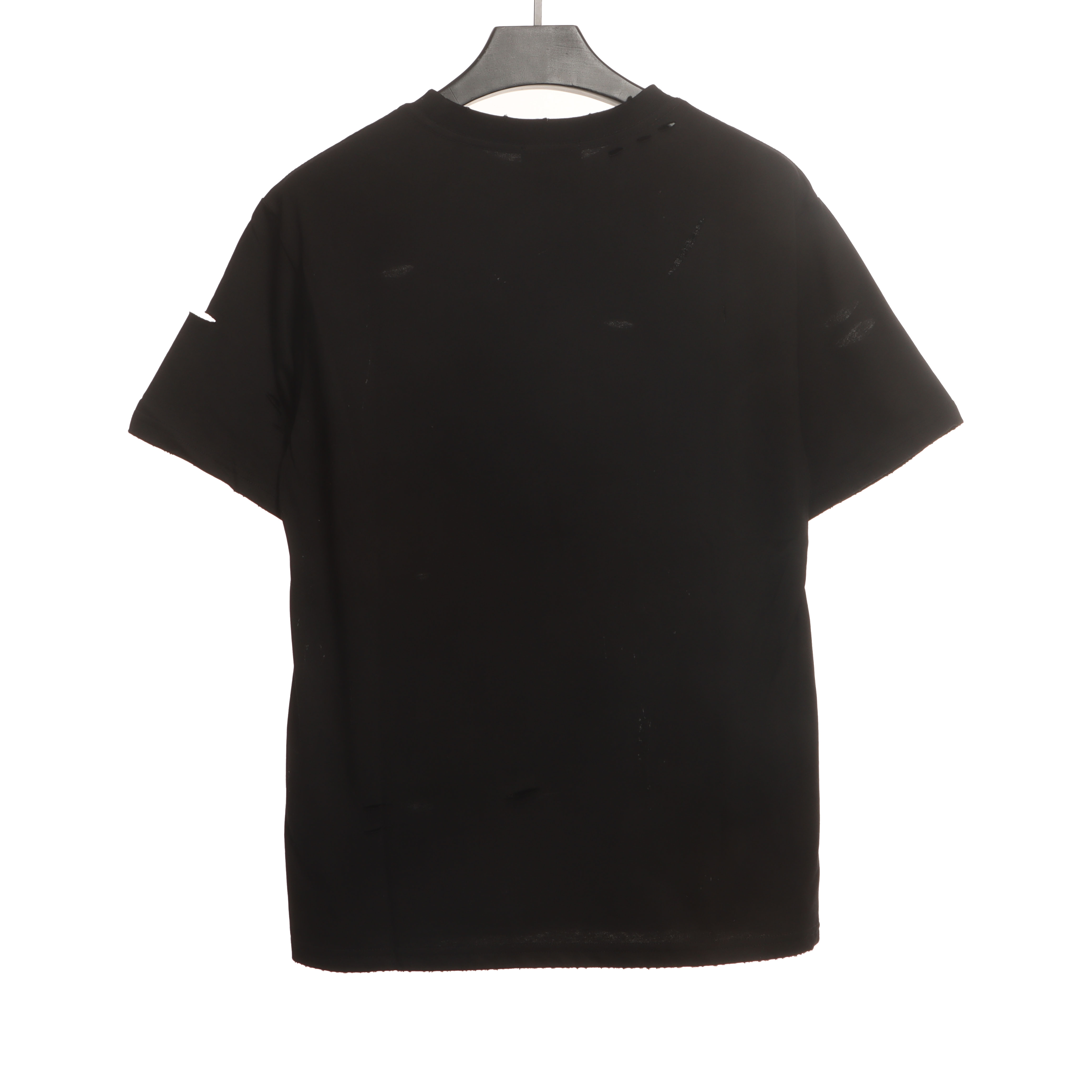 Balenciaga Distressed Damaged T-Shirts Black