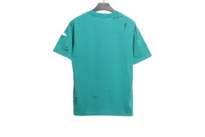 Balenciaga Distressed Damaged T-Shirts Lake Blue 02
