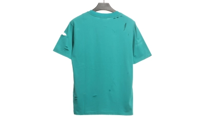 Balenciaga Distressed Damaged T-Shirts Lake Blue 02