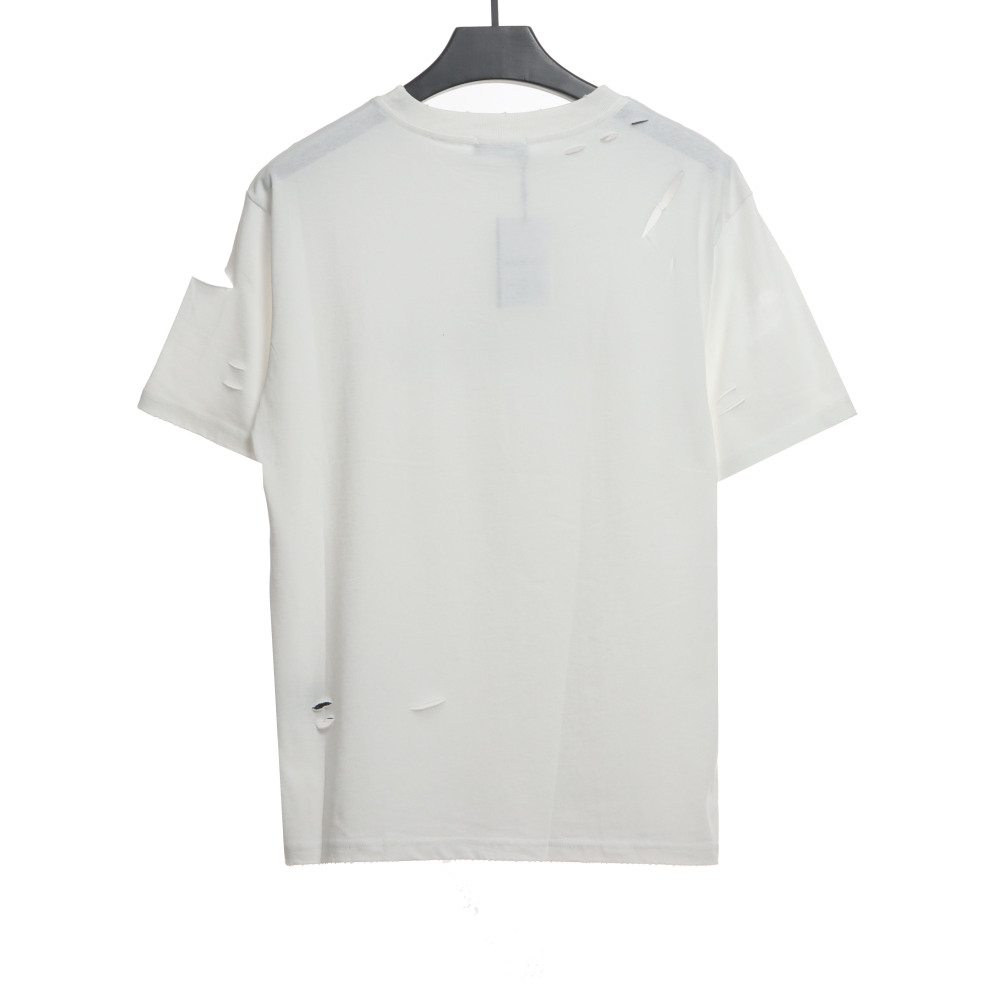  Balenciage Distressed Damaged T-Shirts White