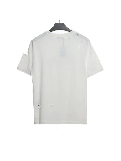 Balenciaga Distressed Damaged T-Shirts White 02