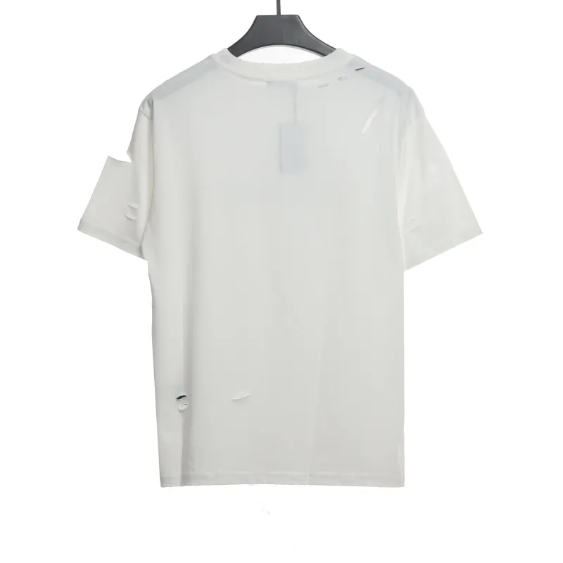 Balenciaga Distressed Damaged T-Shirts White
