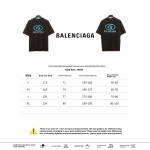  Balenciage Distressed Mud-dyed Double B Printed T-Shirts Black 2