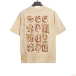  Balenciage Distressed Mud-dyed Sanskrit Printed T-Shirts White