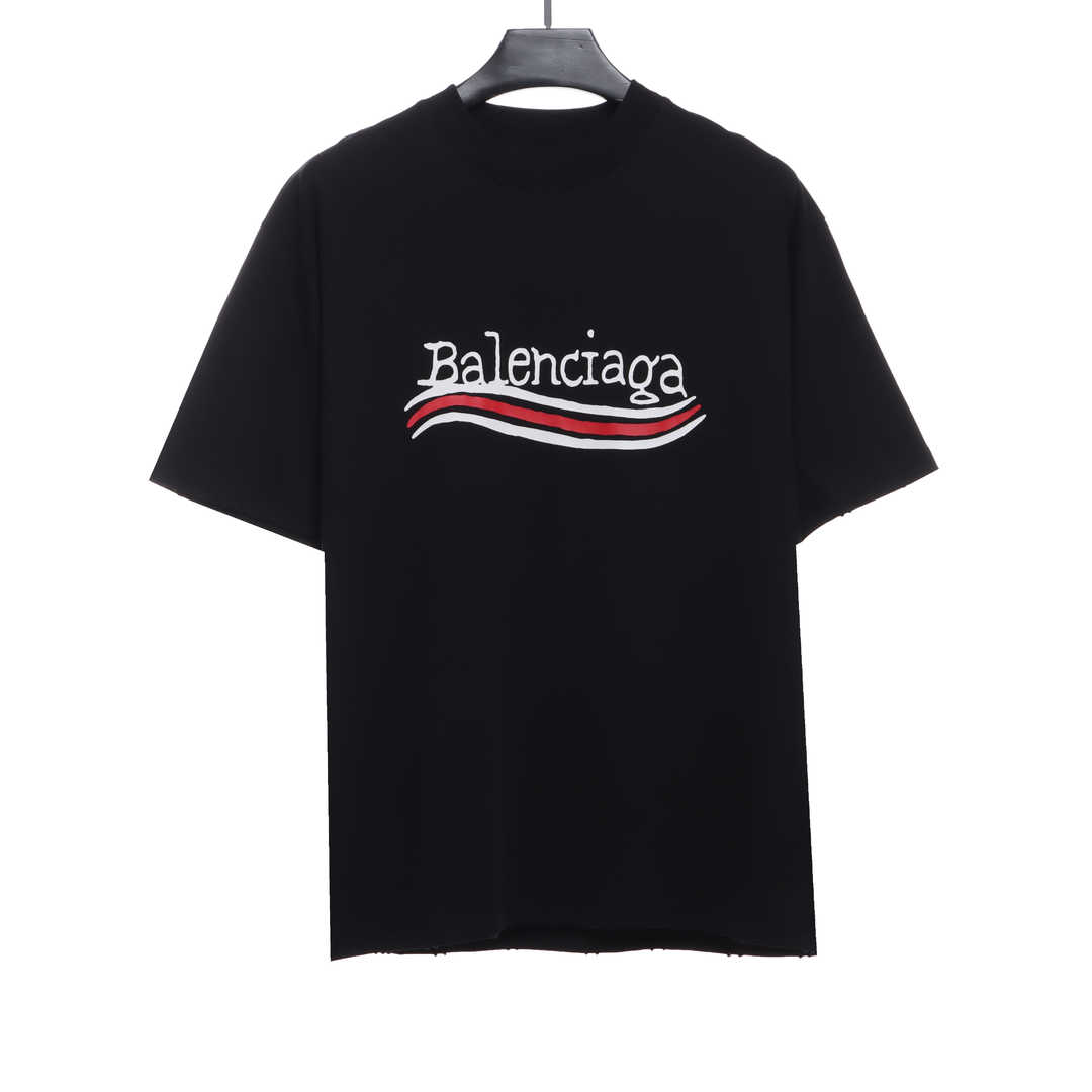 Balenciaga Distressed Washed Damaged Coke T-Shirts Distressed gray