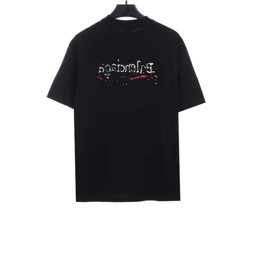 Balenciaga Distressed Washed Damaged Coke T-Shirts Distressed gray