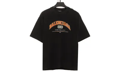 Balenciaga Distressed Washed Double B T-Shirts 01