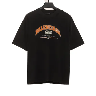 Balenciaga Distressed Washed Double B T-Shirts 01