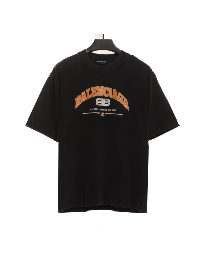 Balenciaga Distressed Washed Double B T-Shirts 01