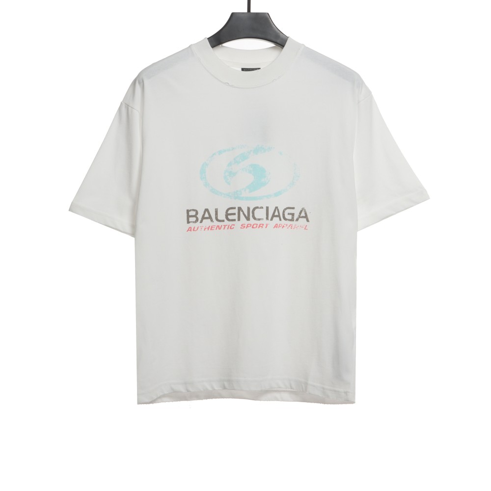  Balenciage Distressed Washed Front and Back Surf Printed T-Shirts 1