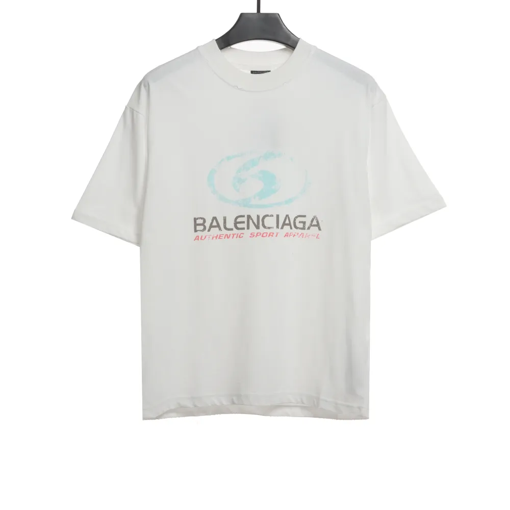  Balenciage Distressed Washed Front and Back Surf Printed T-Shirts 1