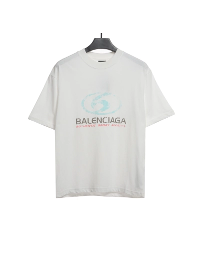 Balenciaga Distressed Washed Front and Back Surf Printed T-Shirts 1 01