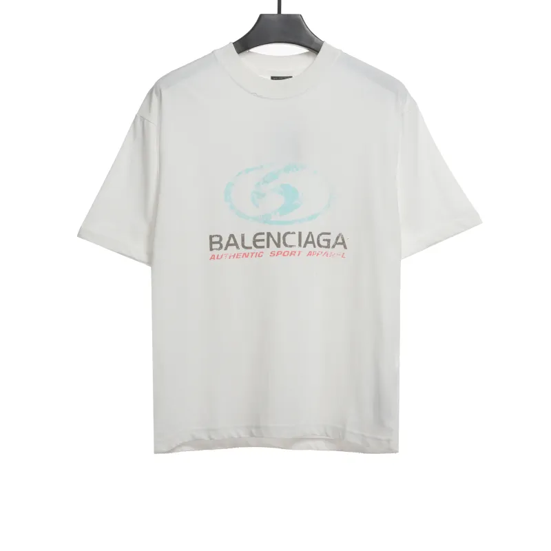  Balenciage Distressed Washed Front and Back Surf Printed T-Shirts 1