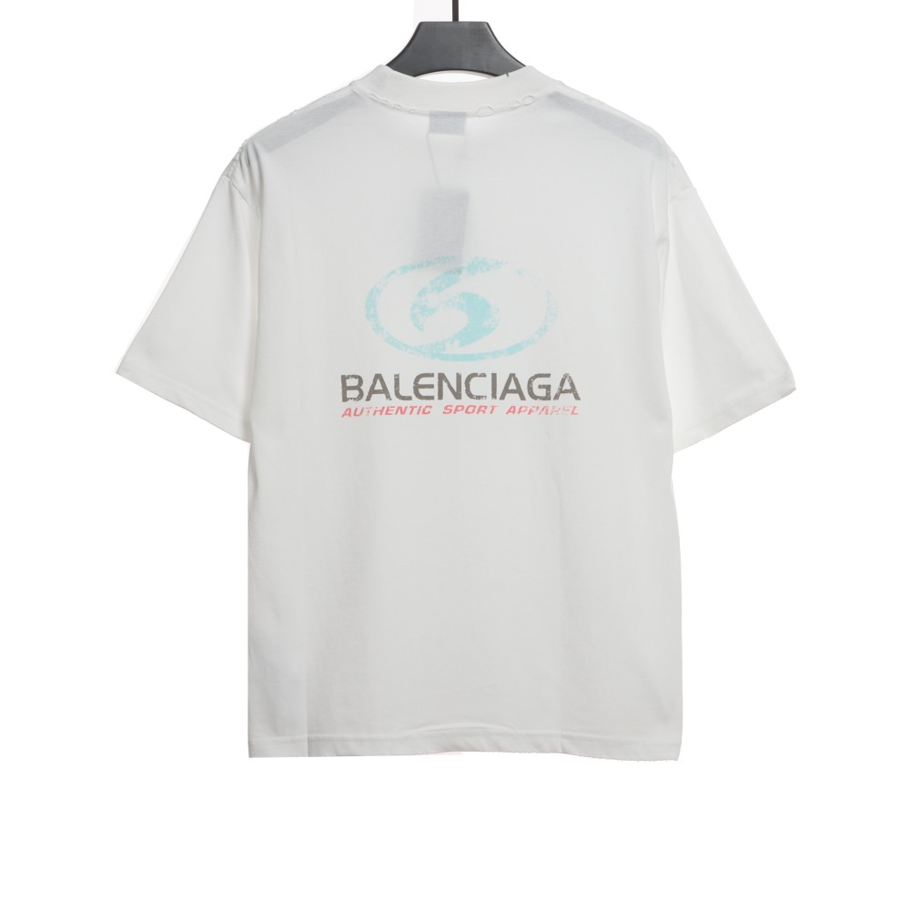  Balenciage Distressed Washed Front and Back Surf Printed T-Shirts 1
