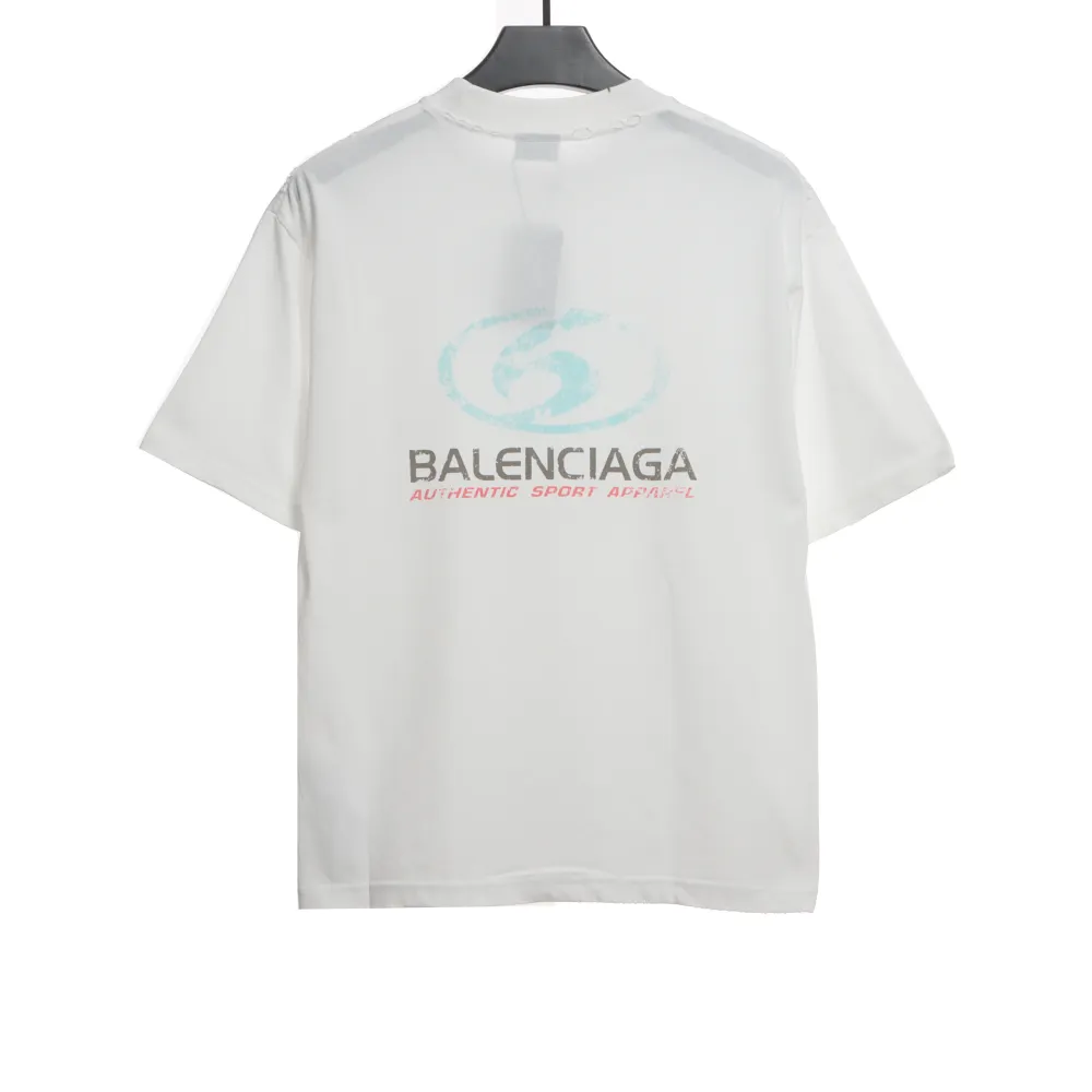  Balenciage Distressed Washed Front and Back Surf Printed T-Shirts 1