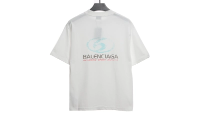 Balenciaga Distressed Washed Front and Back Surf Printed T-Shirts 1 02
