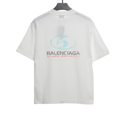 balenciaga Distressed Washed Front and Back Surf Printed T-Shirts 1 02