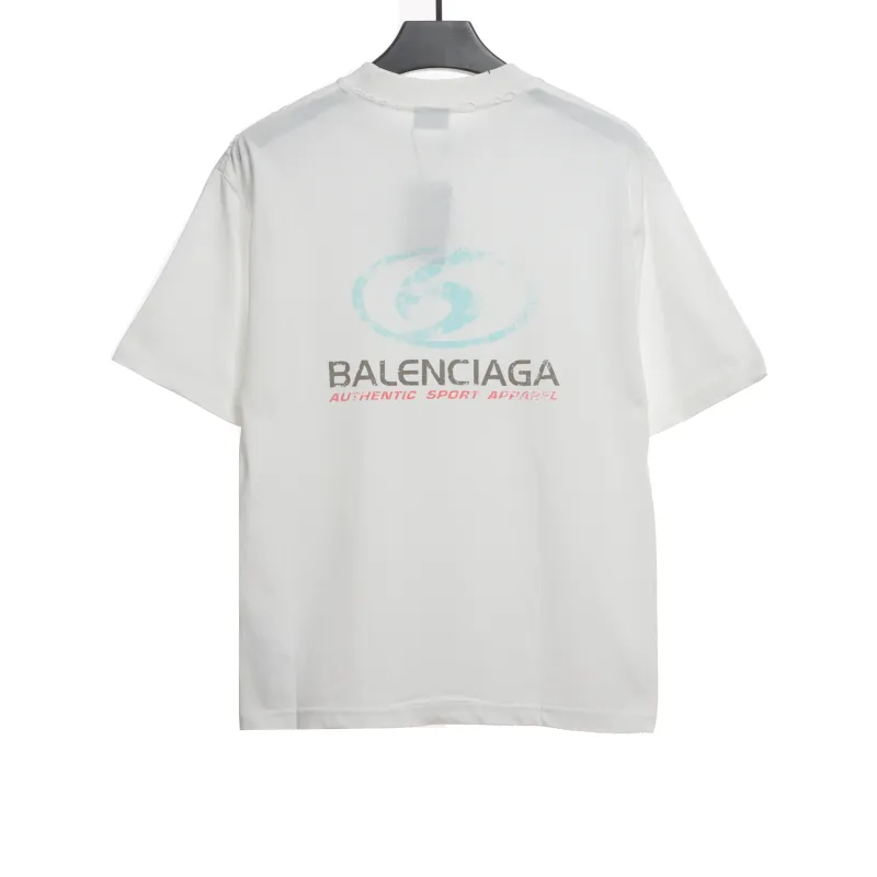  Balenciage Distressed Washed Front and Back Surf Printed T-Shirts 1