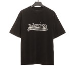  Balenciage Distressed Washed Front and Back Surf Printed T-Shirts 2