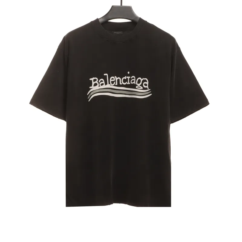  Balenciage Distressed Washed Front and Back Surf Printed T-Shirts 2