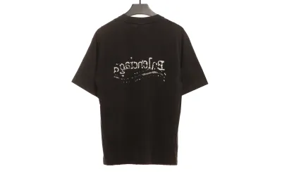 Balenciaga Distressed Washed Front and Back Surf Printed T-Shirts 2 02