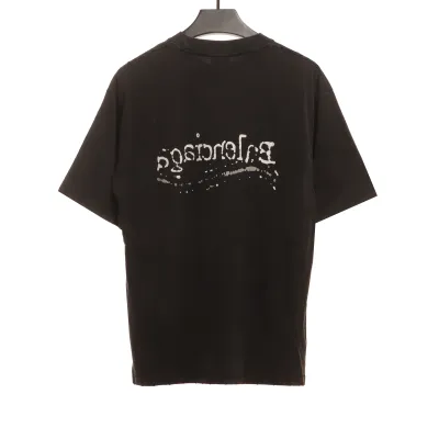 Balenciaga Distressed Washed Front and Back Surf Printed T-Shirts 2 02