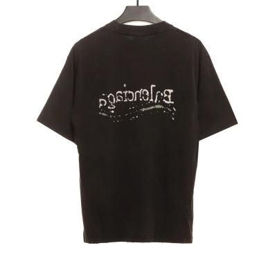 balenciaga Distressed Washed Front and Back Surf Printed T-Shirts 2 02