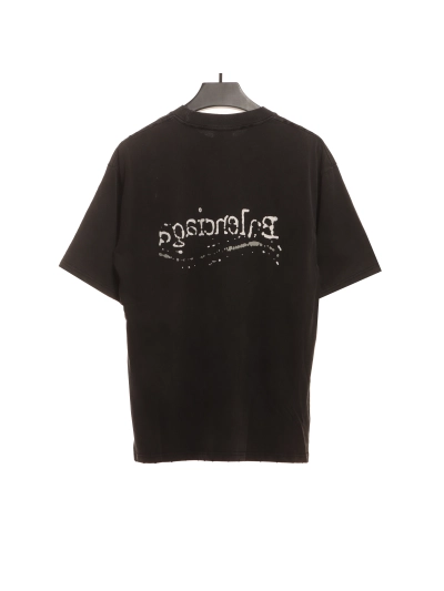 Balenciaga Distressed Washed Front and Back Surf Printed T-Shirts 2 02