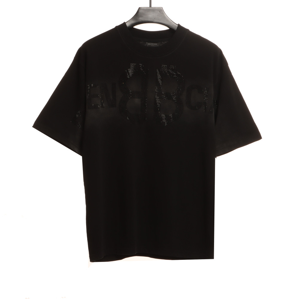  Balenciage Double B Diamond T-Shirts Black