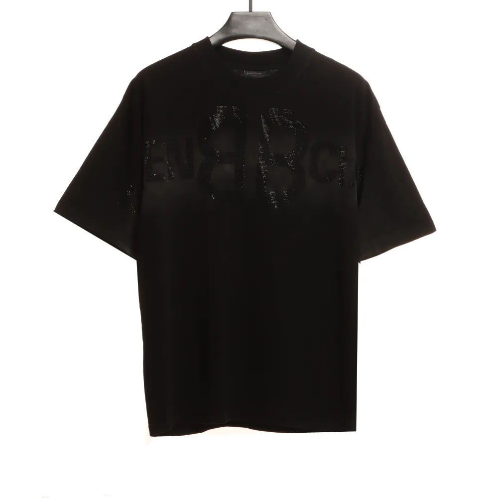  Balenciage Double B Diamond T-Shirts Black