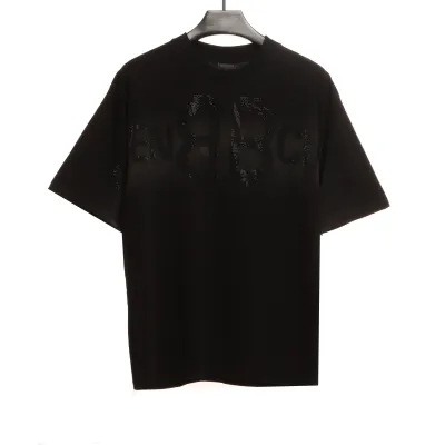  Balenciage Double B Diamond T-Shirts Black 01
