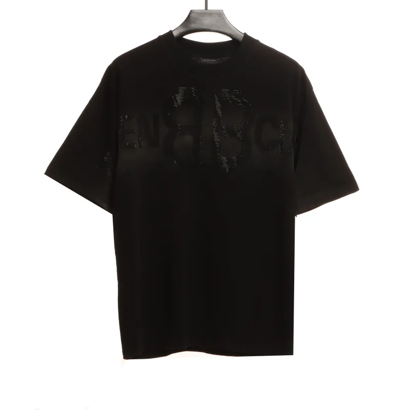  Balenciage Double B Diamond T-Shirts Black