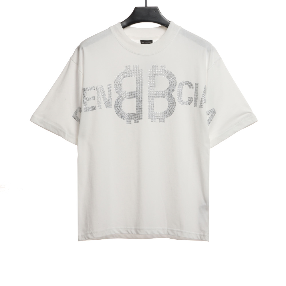  Balenciage Double B Diamond T-Shirts White