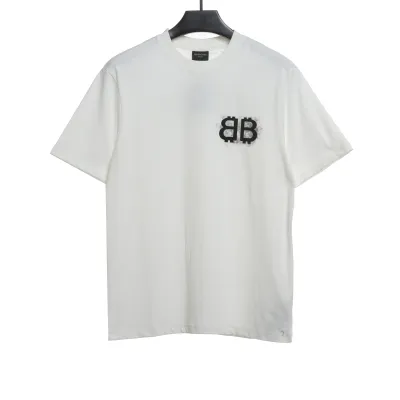  Balenciage Double B embroidered T-Shirts T-shirt 2 01