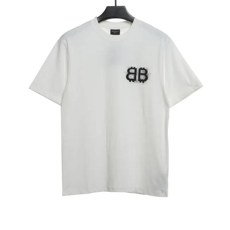  Balenciage Double B embroidered T-Shirts T-shirt 2
