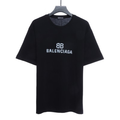  Balenciage double B mosaic print T-Shirts 1 01