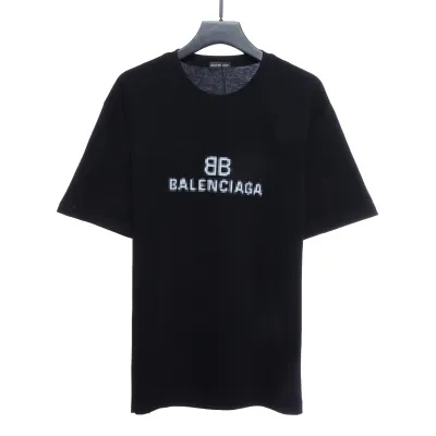 Balenciaga double B mosaic print T-Shirts 1 01