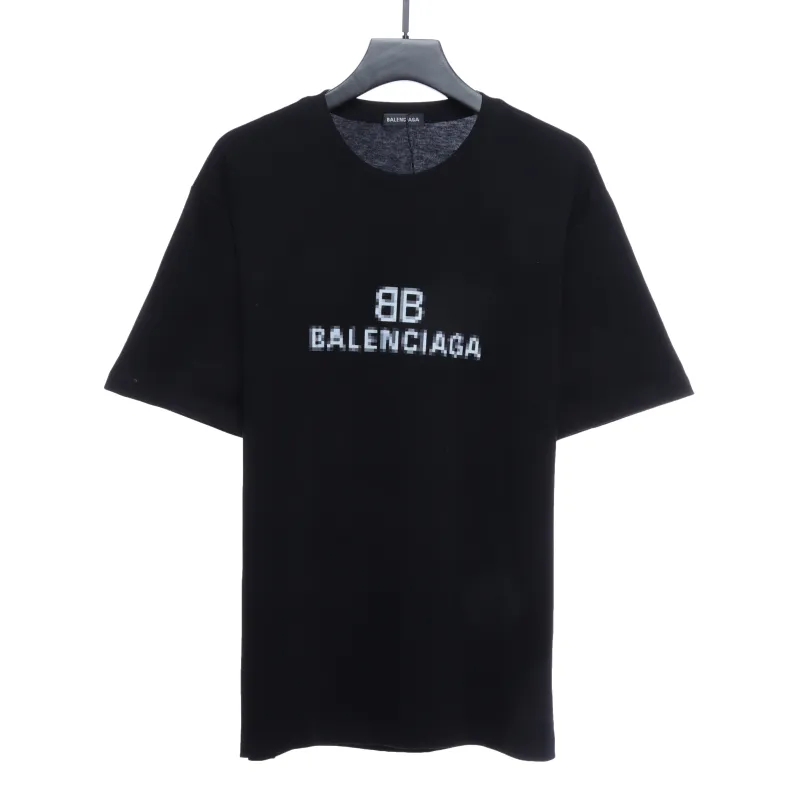  Balenciage double B mosaic print T-Shirts 1