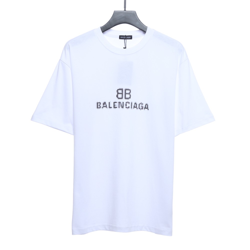  Balenciage double B mosaic print T-Shirts 2