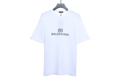 Balenciaga double B mosaic print T-Shirts 2 01